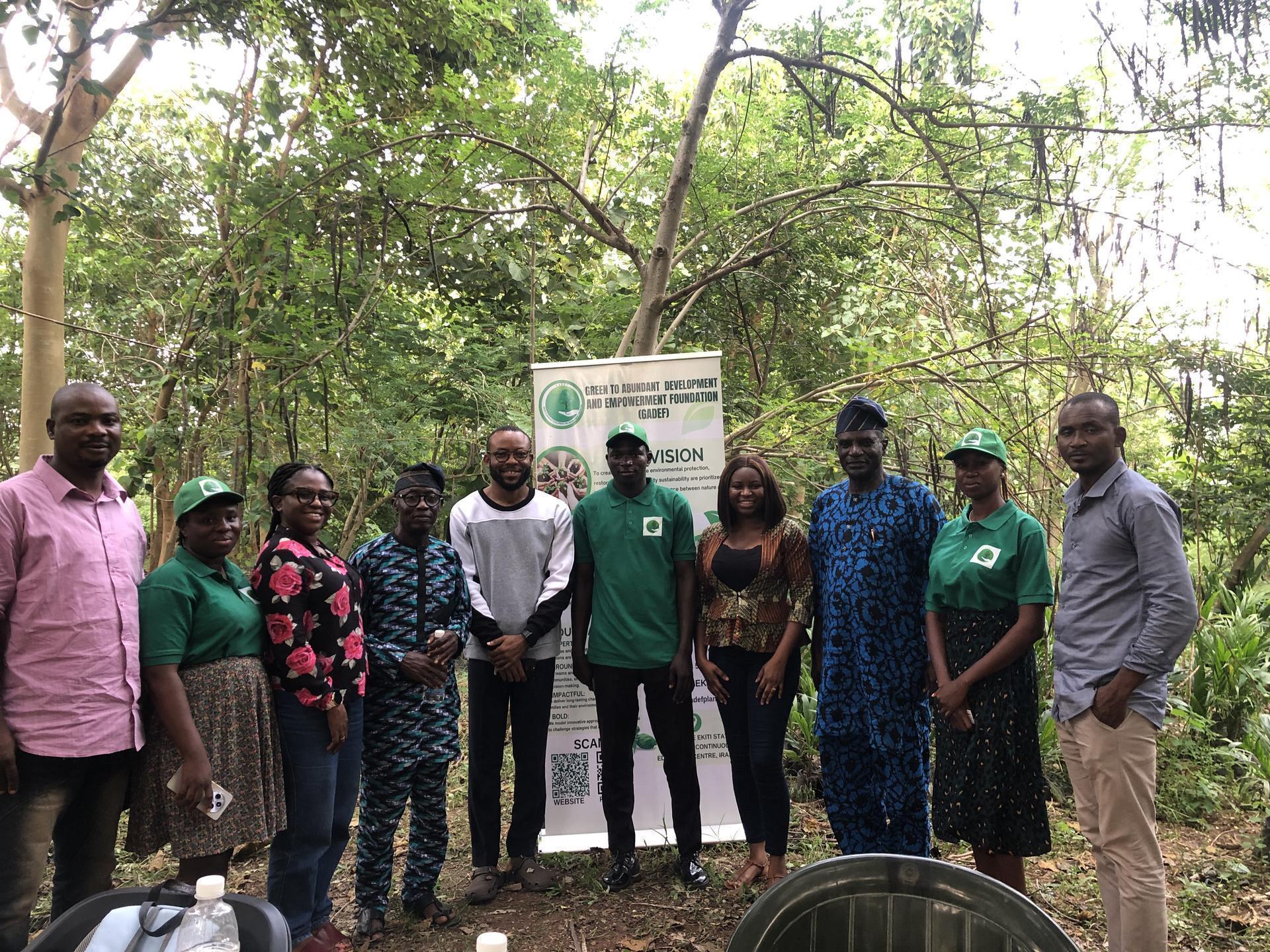 GADEF forestry students in lush green nursery
